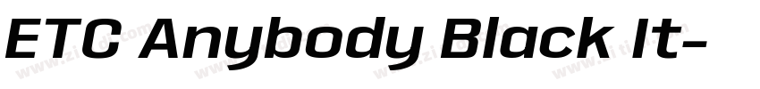 ETC Anybody Black It字体转换